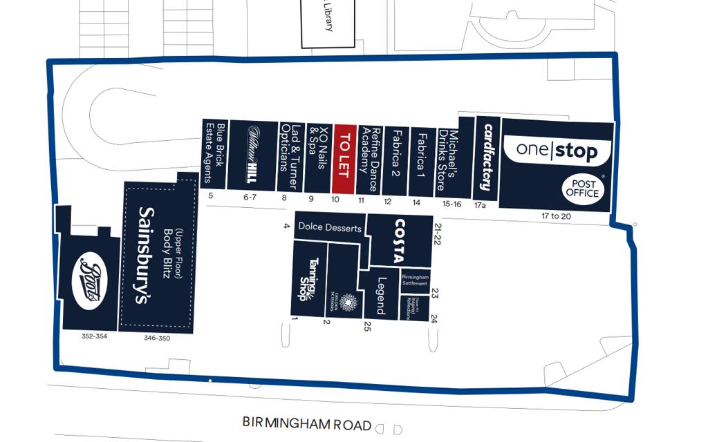 Unit 10, The Lanes Shopping Centre, Birmingham Road, Wylde Green, Sutton Coldfield , West Midlands, B72 1YG