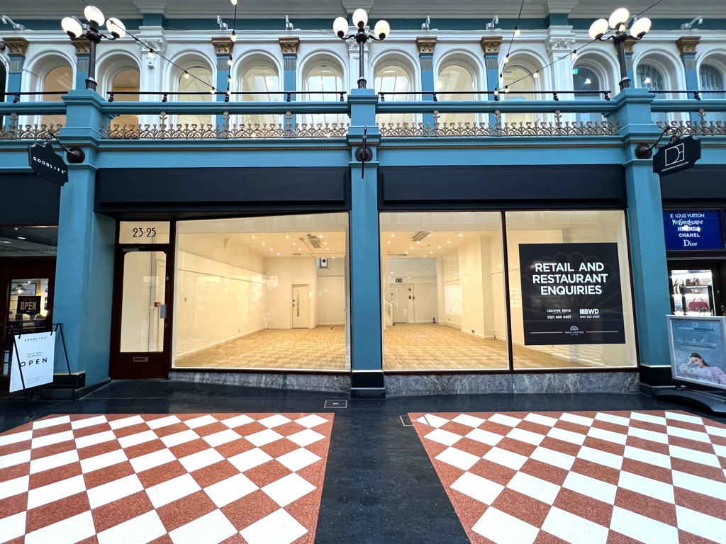 23-24 Great Western Arcade, Birmingham City Centre, Birmingham, West Midlands, B2 5HU