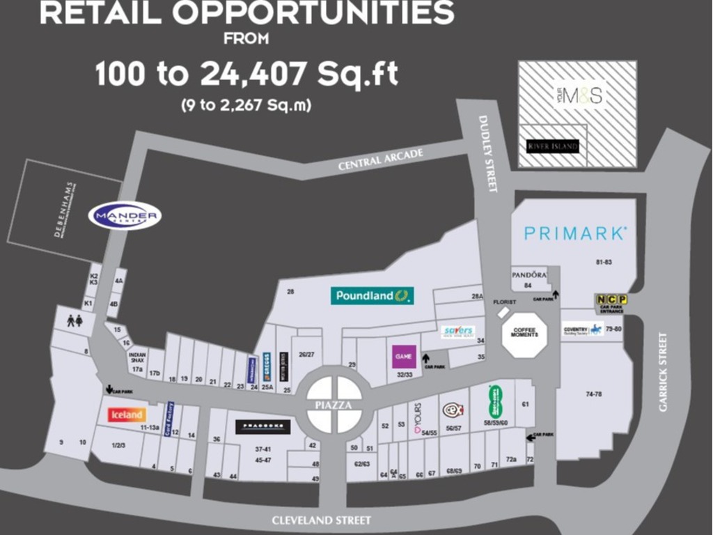 Kiosk 3, Wulfrun Link, Wulfrun Shopping Centre, Wolverhampton, WV1 3HH