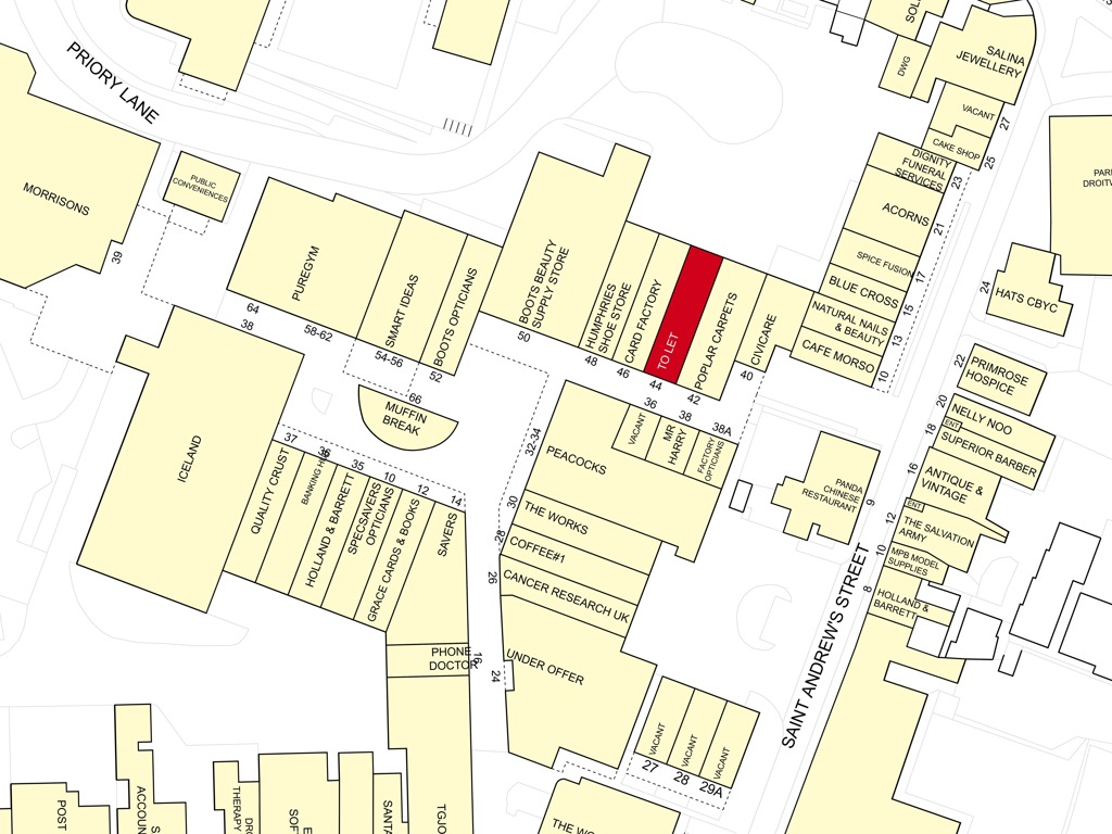 Unit 7, No.44 St Andrews Square Shopping Centre, Droitwich Spa, Worcestershire, WR9 8HE