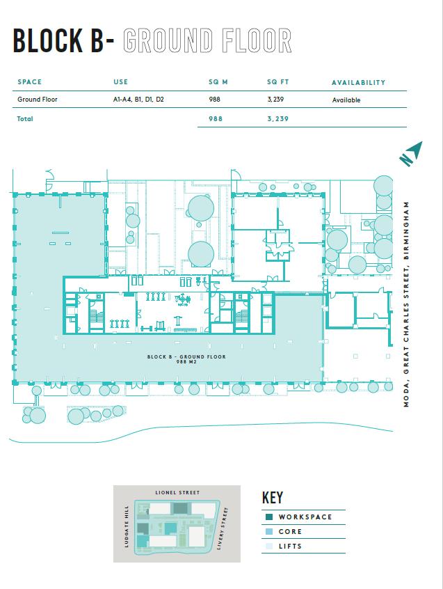 Block B, Moda, Great Charles Street, Birmingham, B3 2BJ