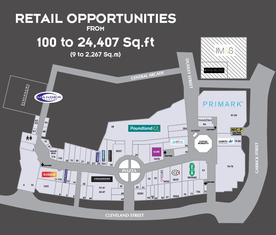 Unit 52, 7 Wulfrun Way, Wulfrun Shopping Centre, Wolverhampton, WV1 3HH