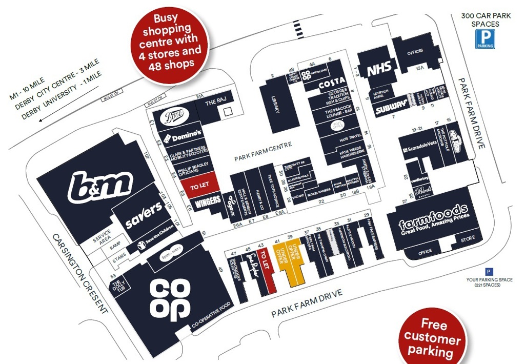 Unit E5, Park Farm Shopping Centre, Allestree, Derby, DE22 2QQ