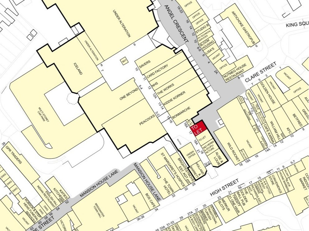 Unit 17 Angel Place Shopping Centre, Bridgwater, Somerset, TA6 3TQ